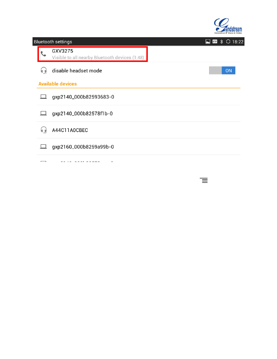 Grandstream GXV3275 Bluetooth Guide User Manual | Page 12 / 17