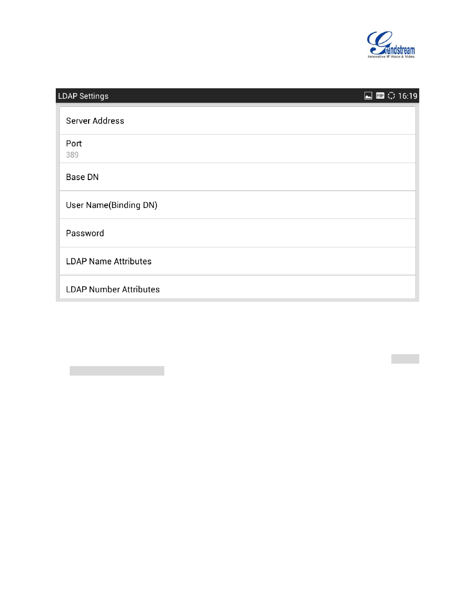 Figure 5: gxv3275 ldap settings via lcd | Grandstream GXV3275 LDAP Book Guide User Manual | Page 12 / 23