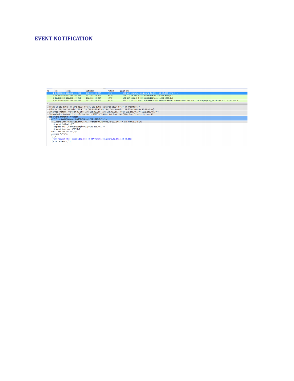 Event notification, Figure 2: actionurl example sending to sip server | Grandstream Action URL Guide User Manual | Page 8 / 10