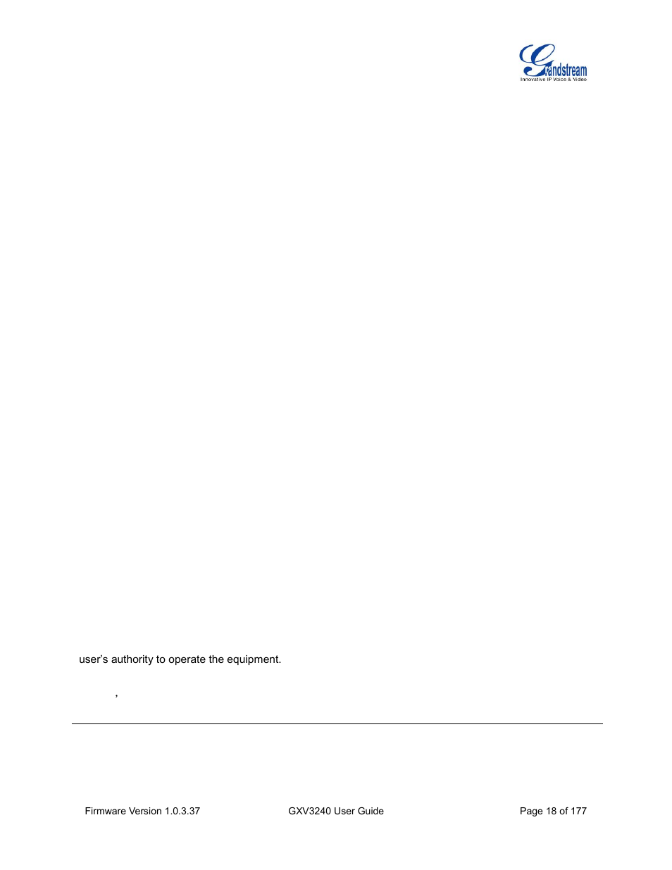 Grandstream GXV3240 User Guide User Manual | Page 20 / 179