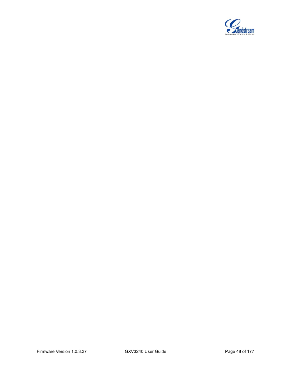 Grandstream GXV3240 User Guide User Manual | Page 50 / 179