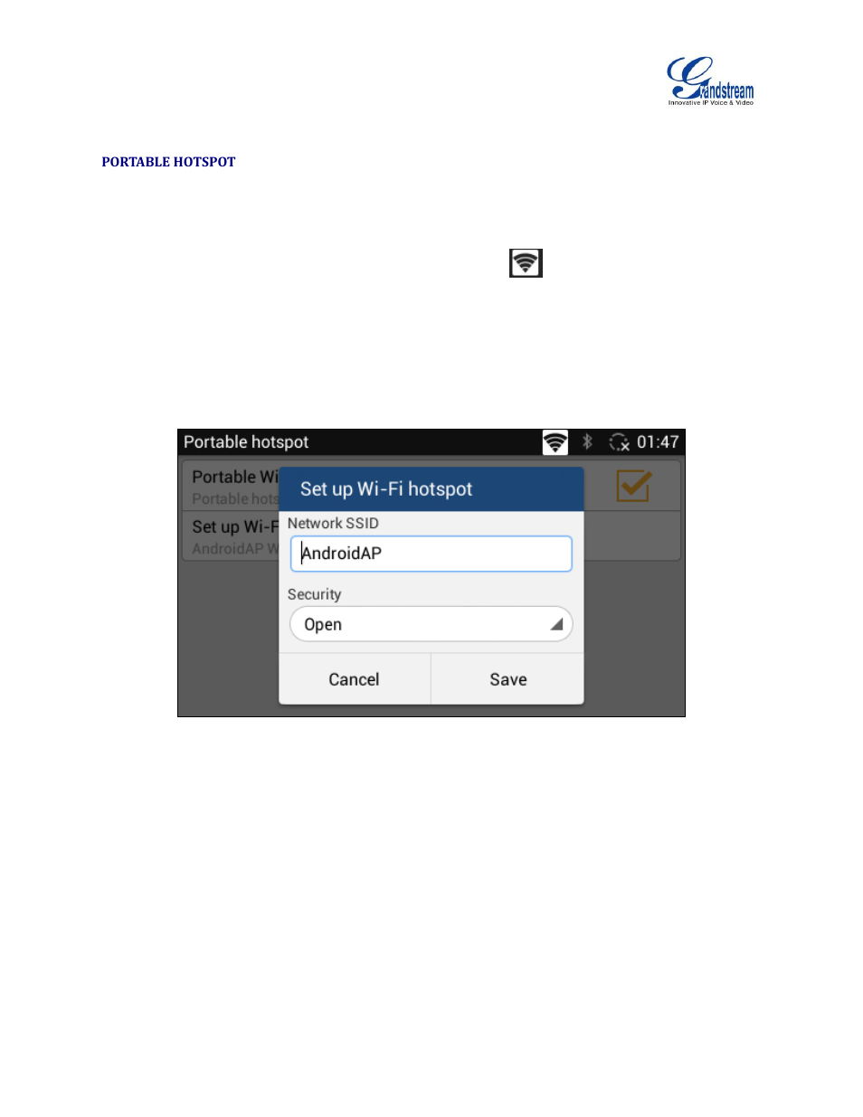 Portable hotspot, Figure 3: gxv3240 wi-fi hotspot | Grandstream GXV3240 Administration Guide User Manual | Page 30 / 119
