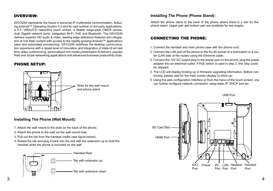 Grandstream GXV3240 Quick Installation Guide User Manual | Page 4 / 34