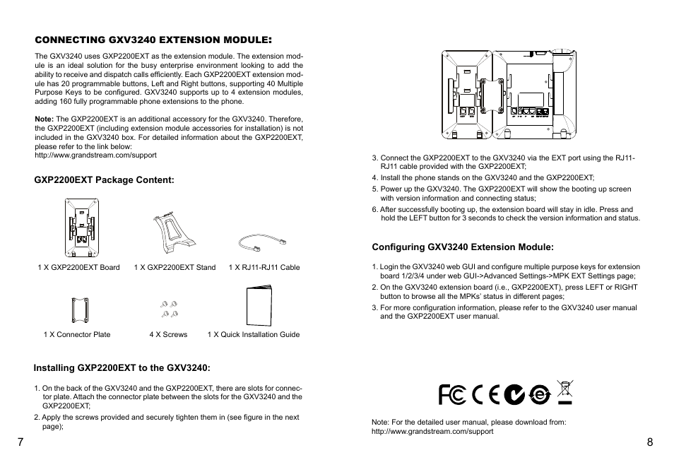 Grandstream GXV3240 Quick Installation Guide User Manual | Page 6 / 34