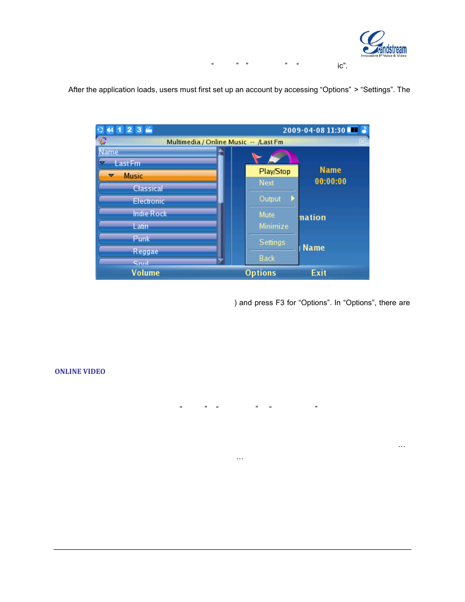 Online video | Grandstream GXV3140 User Manual User Manual | Page 103 / 151
