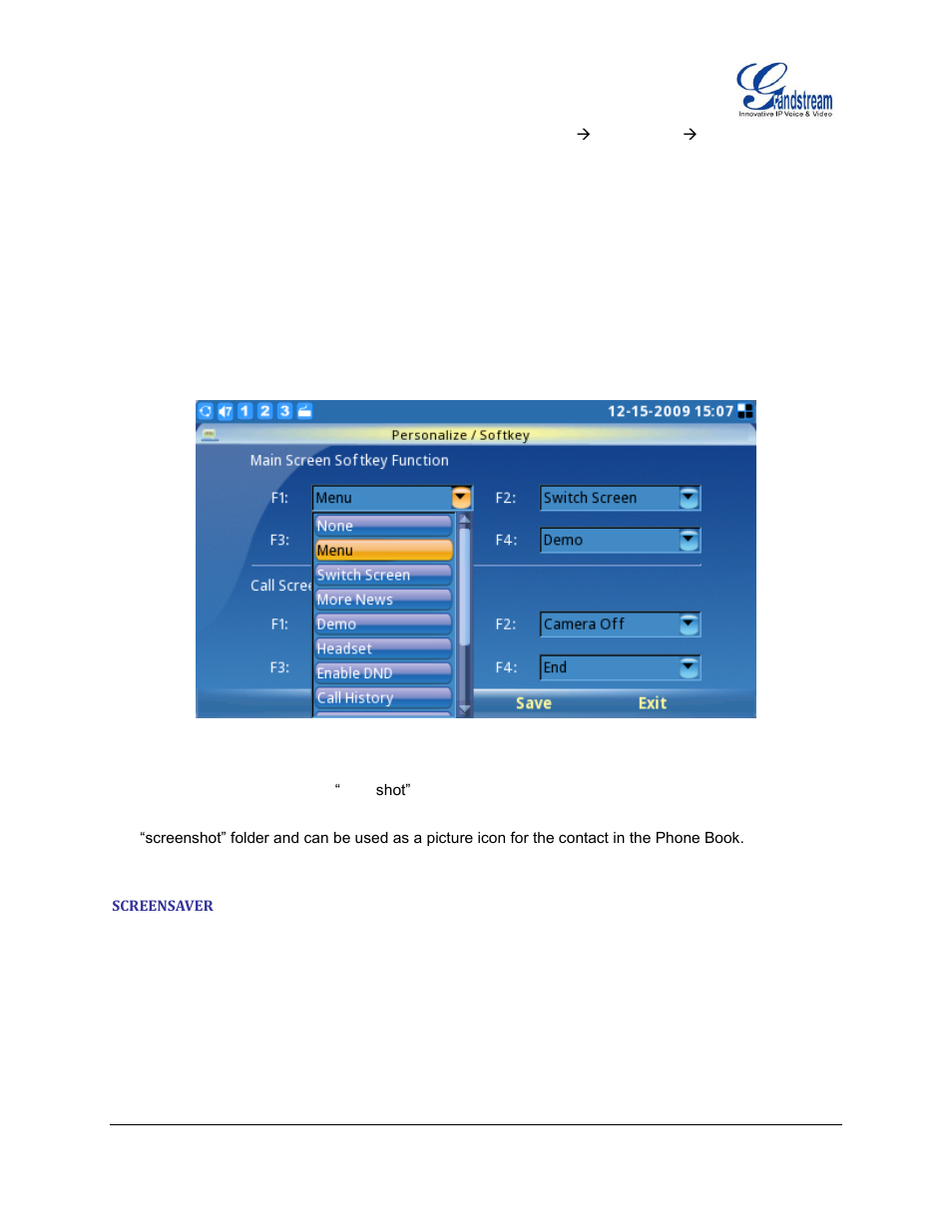 Screensaver | Grandstream GXV3140 User Manual User Manual | Page 136 / 151