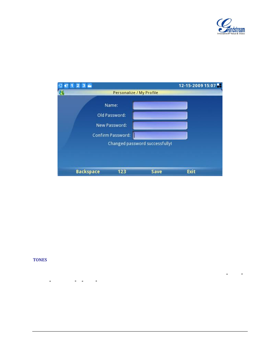 Tones | Grandstream GXV3140 User Manual User Manual | Page 139 / 151