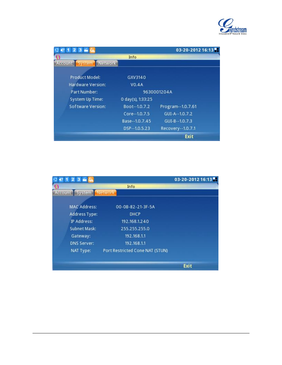 Grandstream GXV3140 User Manual User Manual | Page 142 / 151