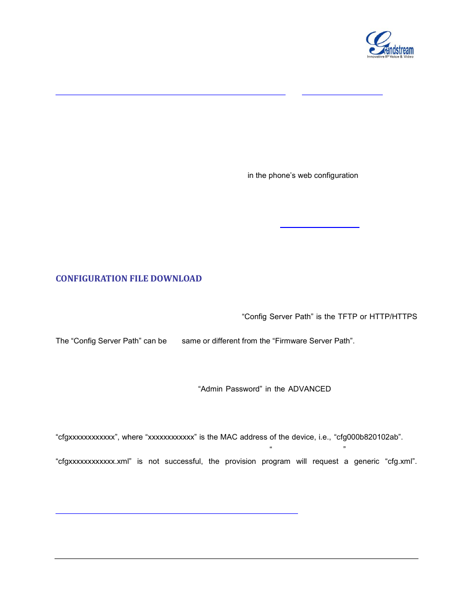 Configuration file download | Grandstream GXV3140 User Manual User Manual | Page 147 / 151