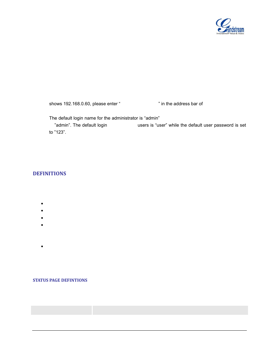 Definitions | Grandstream GXV3140 User Manual User Manual | Page 37 / 151