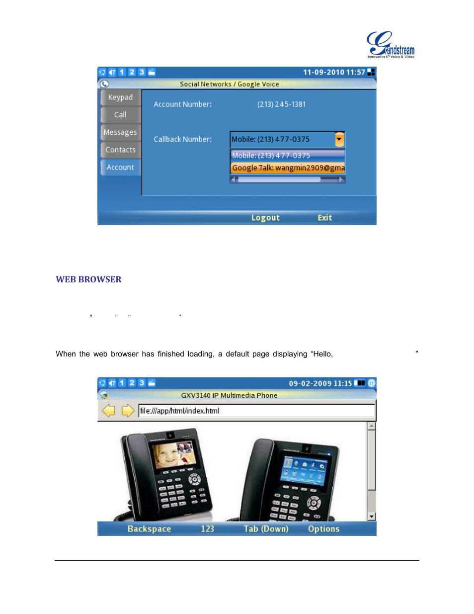 Web browser | Grandstream GXV3140 User Manual User Manual | Page 94 / 151