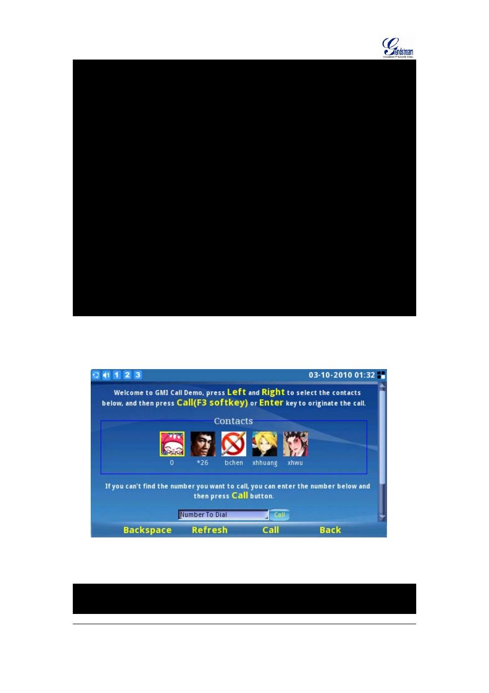 Call example, 2 call example | Grandstream GXV3140 GMI Guide User Manual | Page 21 / 43