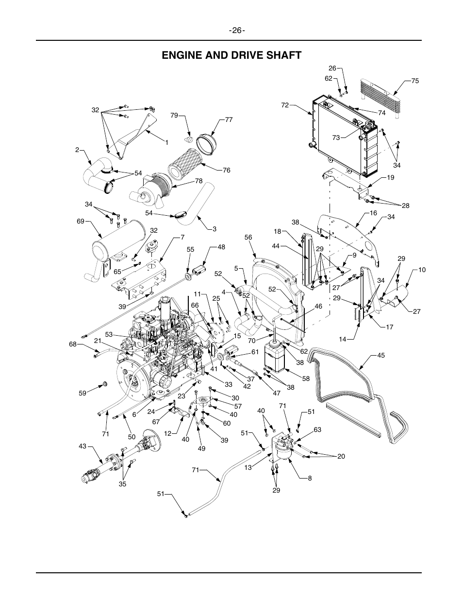 Engine and drive shaft | Cub Cadet 6284 User Manual | Page 26 / 39