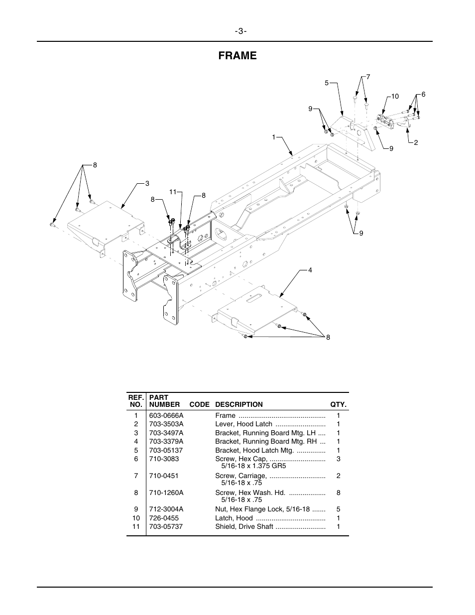 Frame | Cub Cadet 6284 User Manual | Page 3 / 39