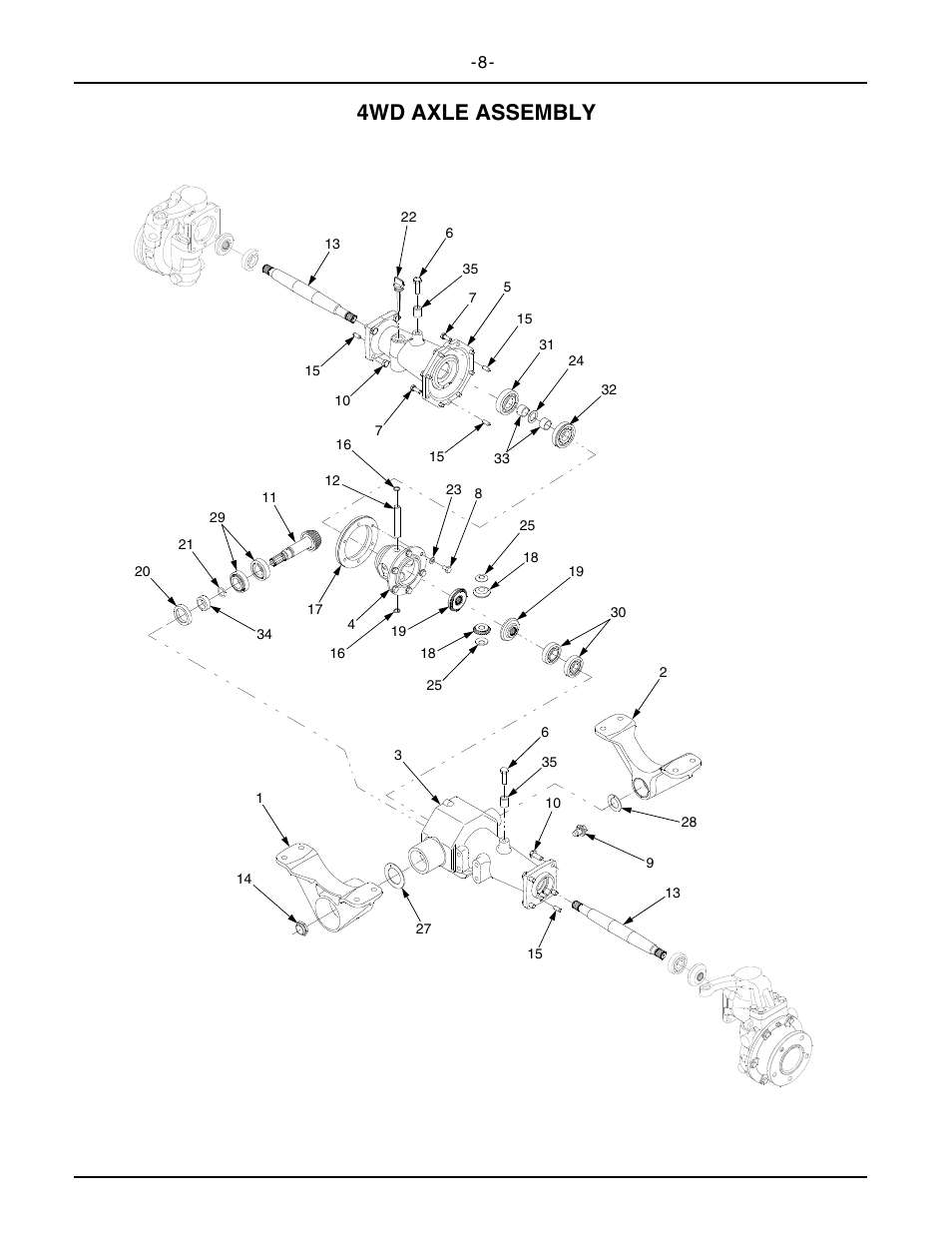 4wd axle assembly | Cub Cadet 6284 User Manual | Page 8 / 39
