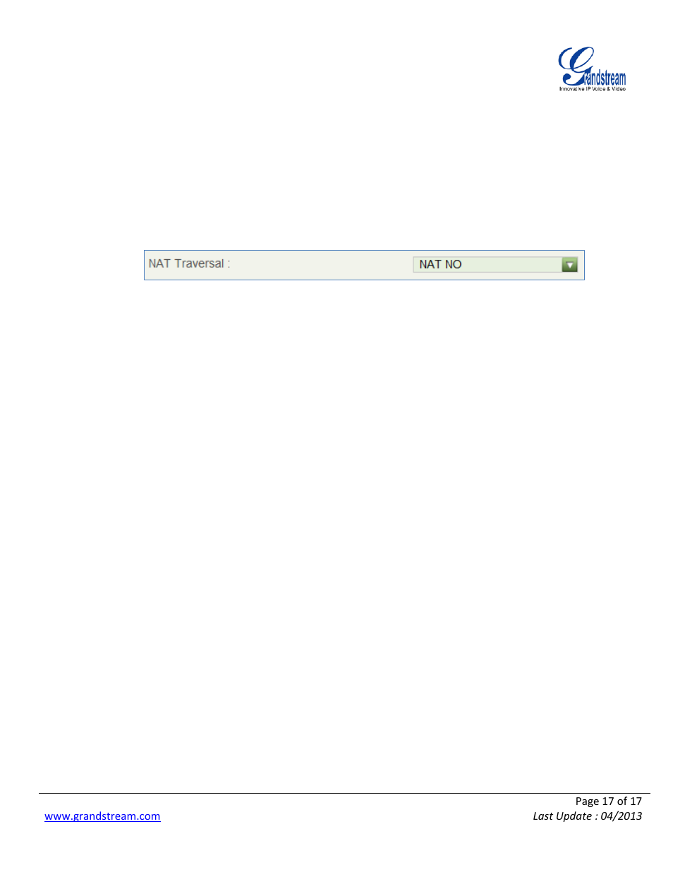 Grandstream Robin SmartView with Grandstream Configuration Guide User Manual | Page 17 / 17