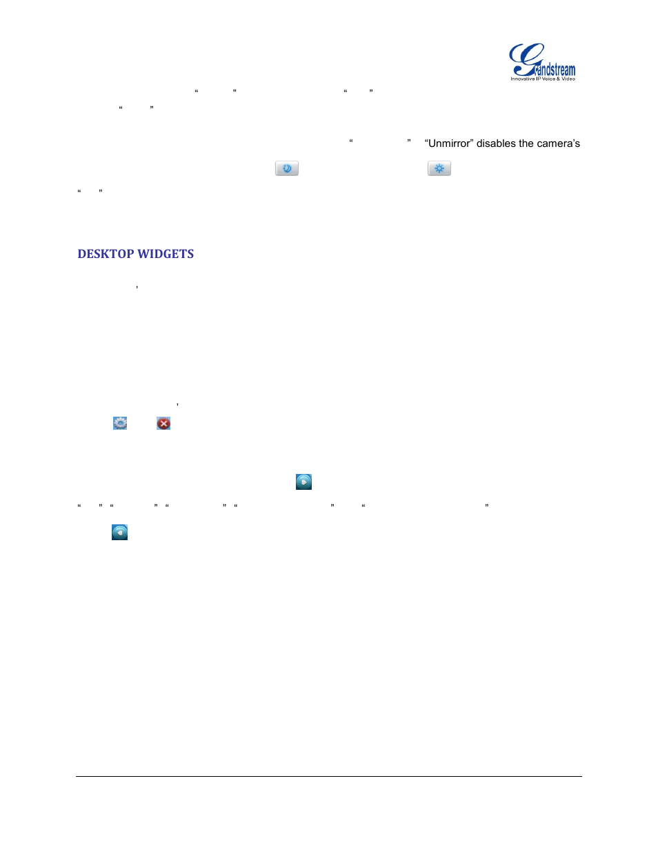 Desktop widgets | Grandstream GXV3175 User Manual User Manual | Page 126 / 139