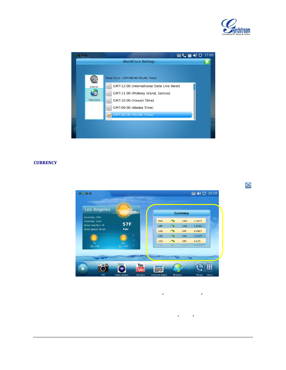 Currency | Grandstream GXV3175 User Manual User Manual | Page 128 / 139