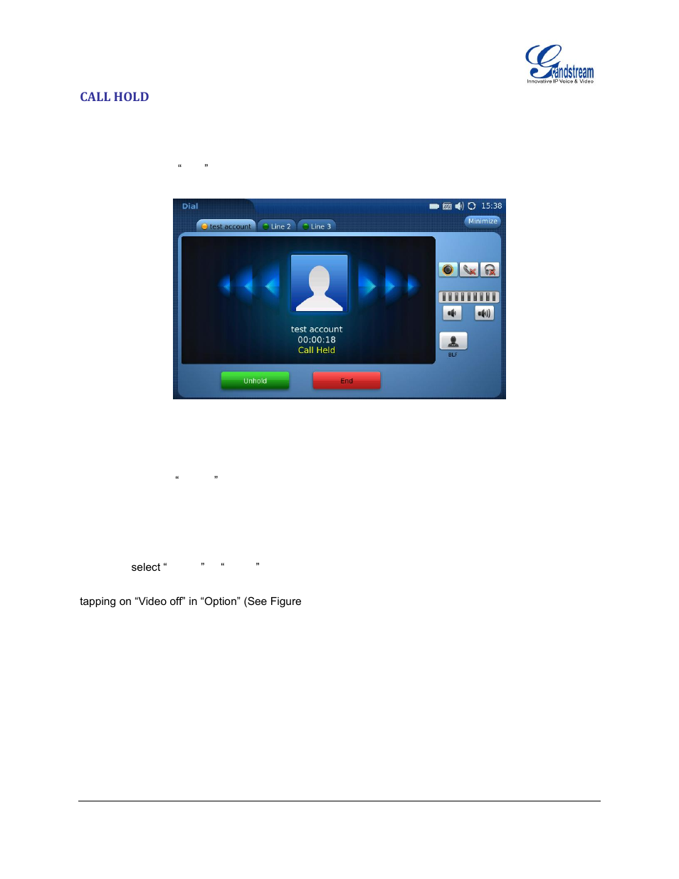 Call hold | Grandstream GXV3175 User Manual User Manual | Page 36 / 139