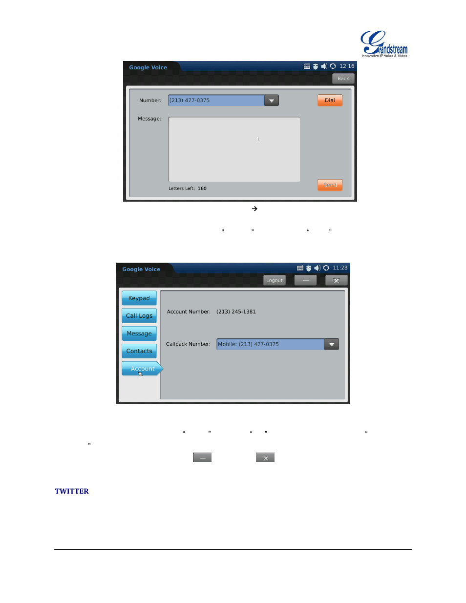 Twitter | Grandstream GXV3175 User Manual User Manual | Page 80 / 139