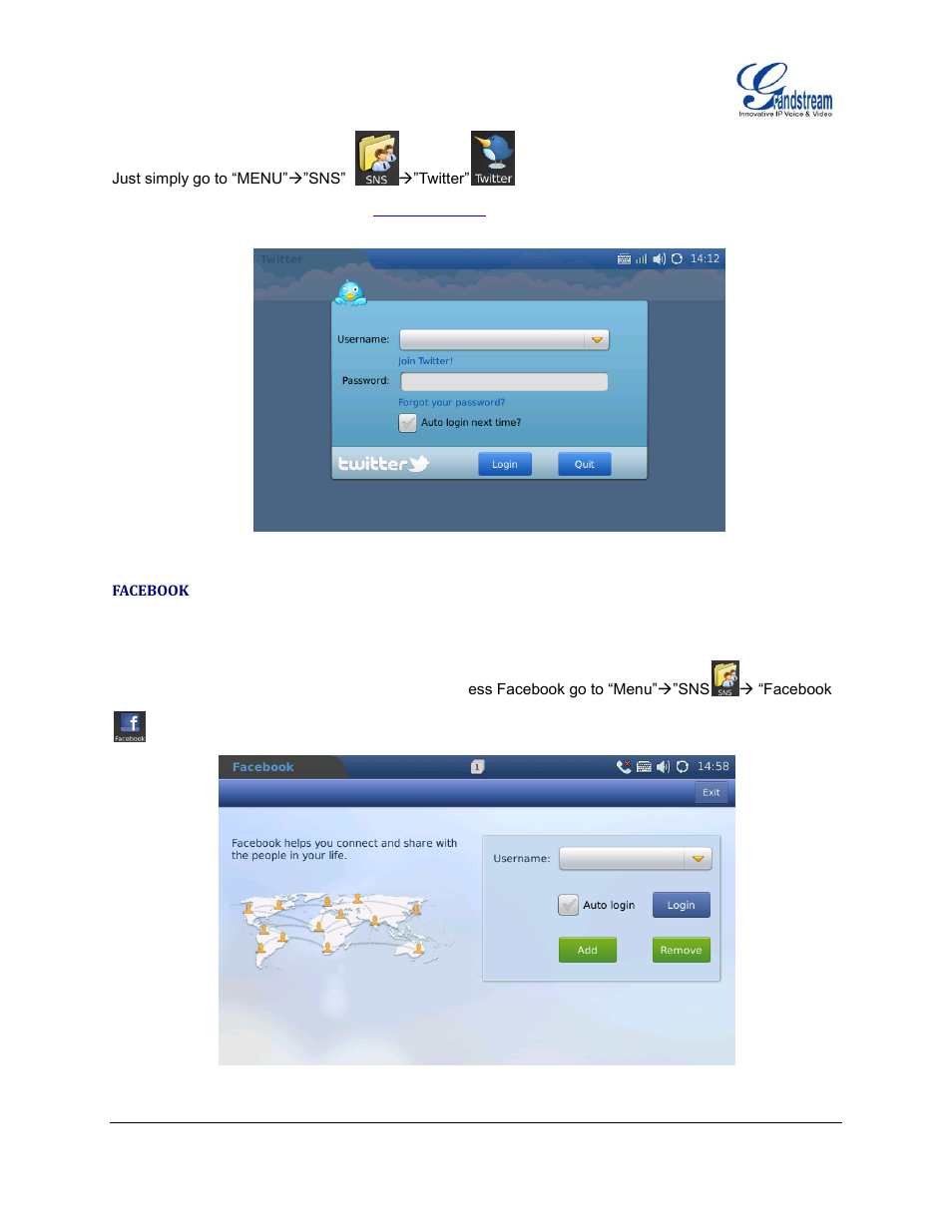 Facebook | Grandstream GXV3175 User Manual User Manual | Page 81 / 139