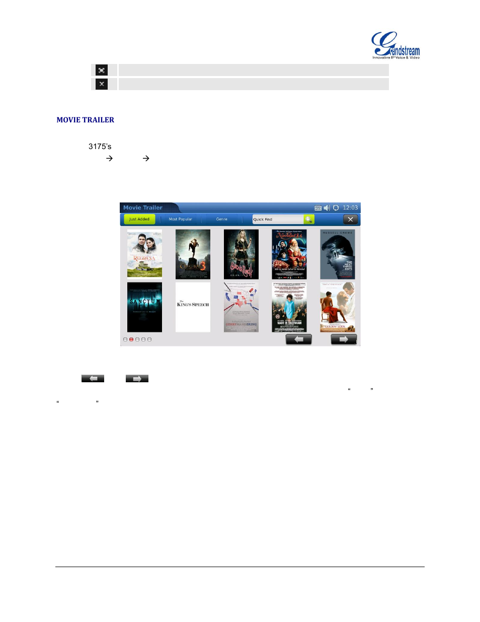 Movie trailer | Grandstream GXV3175 User Manual User Manual | Page 91 / 139