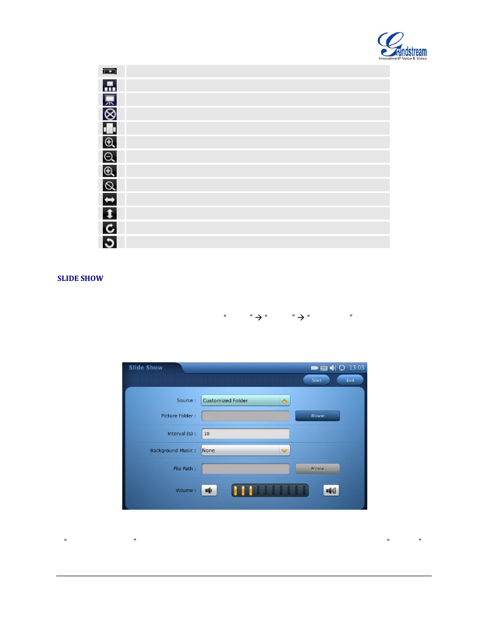 Slide show | Grandstream GXV3175 User Manual User Manual | Page 99 / 139
