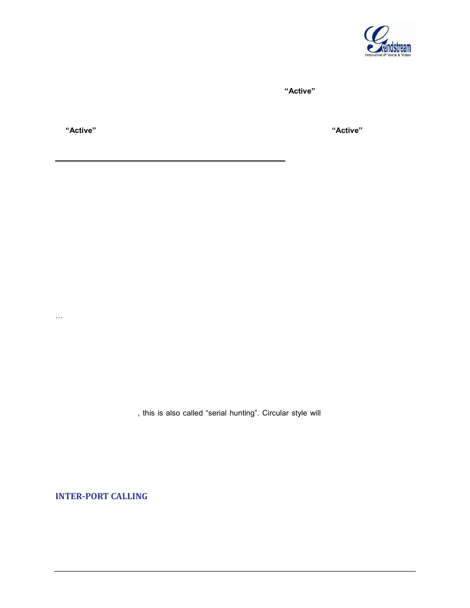 Inter-port calling | Grandstream GXW42xx User Manual User Manual | Page 29 / 64