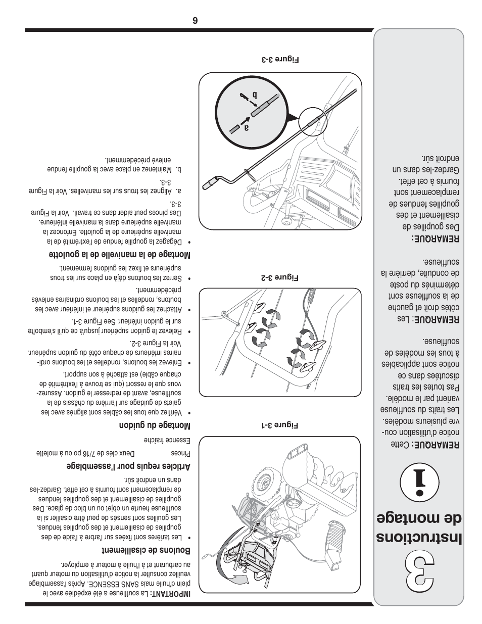 Ins tru ctio ns de montage | Cub Cadet OEM-390-679 User Manual | Page 51 / 56