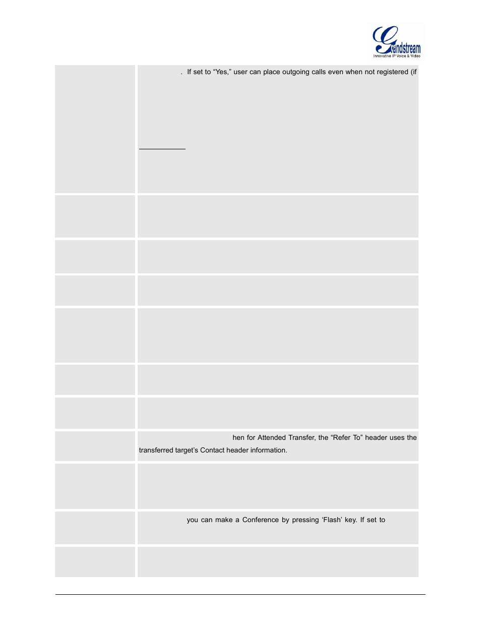 Before referhold target before refer, Reregister before expiration | Grandstream GXW400x User Manual User Manual | Page 47 / 62