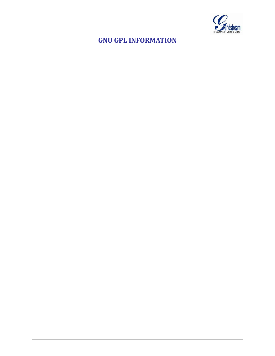 Gnu gpl information | Grandstream GXW400x User Manual User Manual | Page 6 / 62