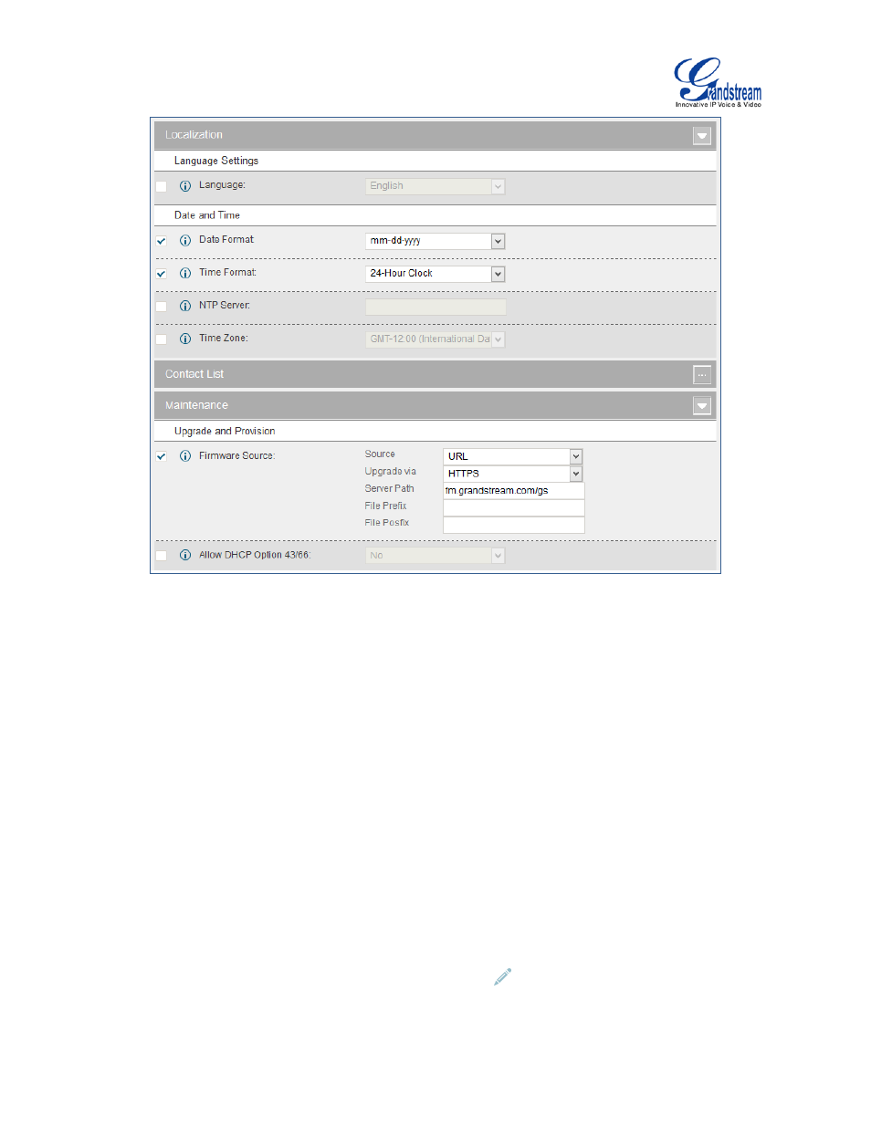Figure 76: zero config sample - global policy | Grandstream UCM6100 User Manual for 1.0.9.25 User Manual | Page 116 / 306