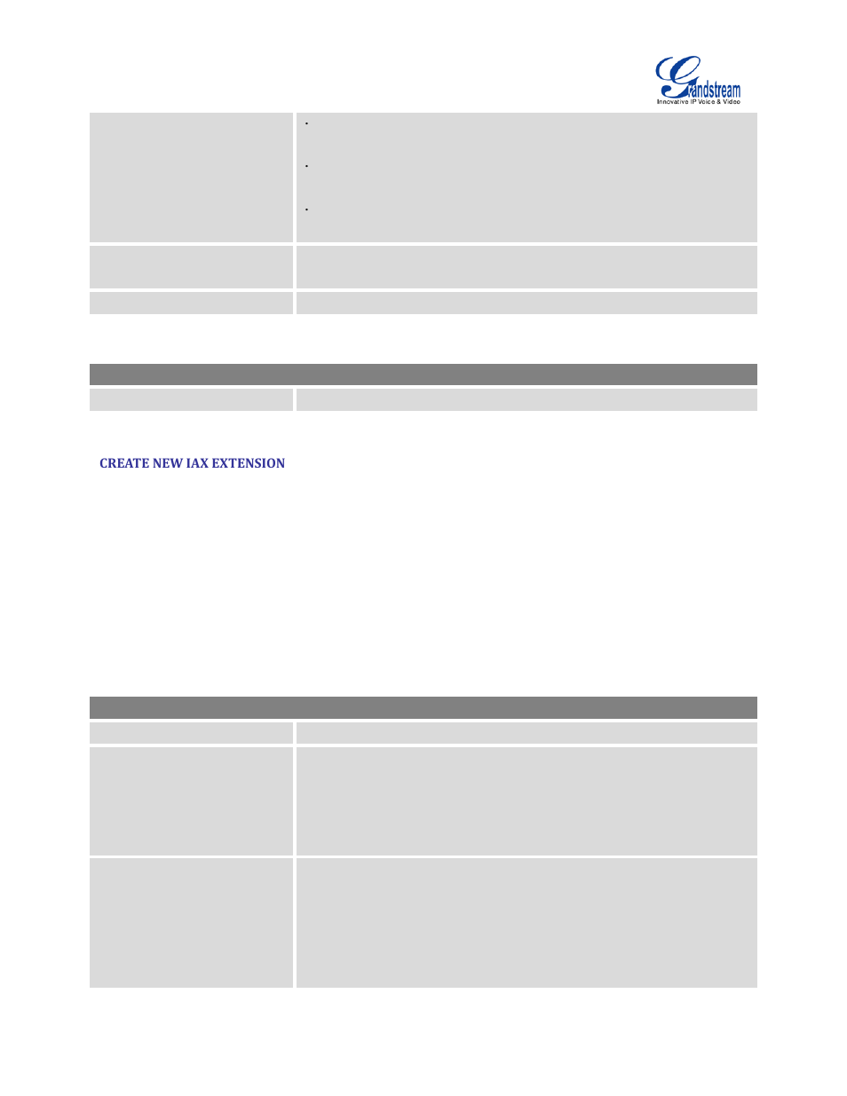Create new iax extension | Grandstream UCM6100 User Manual for 1.0.9.25 User Manual | Page 126 / 306