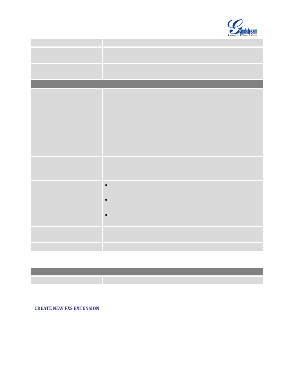 Create new fxs extension | Grandstream UCM6100 User Manual for 1.0.9.25 User Manual | Page 130 / 306
