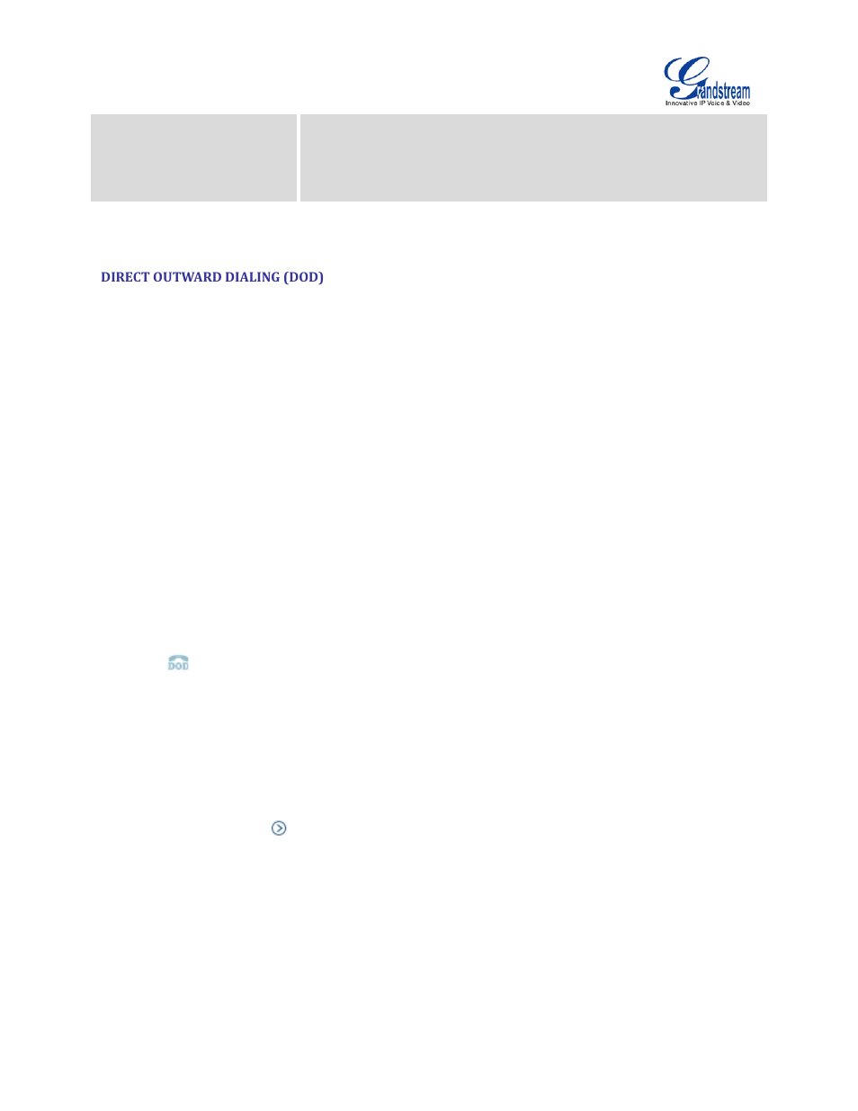 Direct outward dialing (dod) | Grandstream UCM6100 User Manual for 1.0.9.25 User Manual | Page 163 / 306