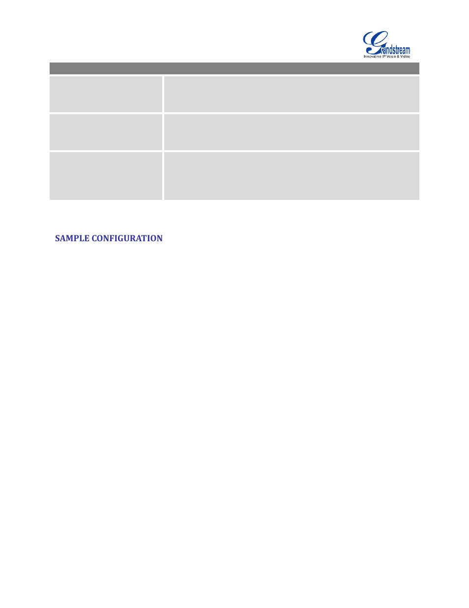 Sample configuration | Grandstream UCM6100 User Manual for 1.0.9.25 User Manual | Page 167 / 306