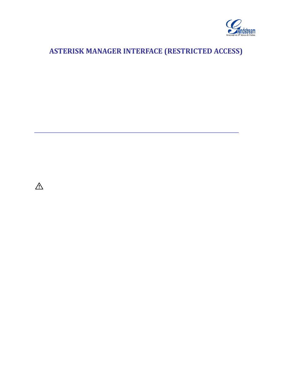 Asterisk manager interface (restricted access) | Grandstream UCM6100 User Manual for 1.0.9.25 User Manual | Page 220 / 306