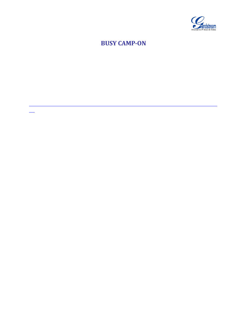 Busy camp-on | Grandstream UCM6100 User Manual for 1.0.9.25 User Manual | Page 222 / 306