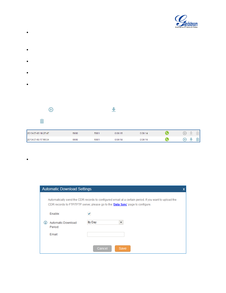 Figure 166: automatic download settings | Grandstream UCM6100 User Manual for 1.0.9.25 User Manual | Page 282 / 306