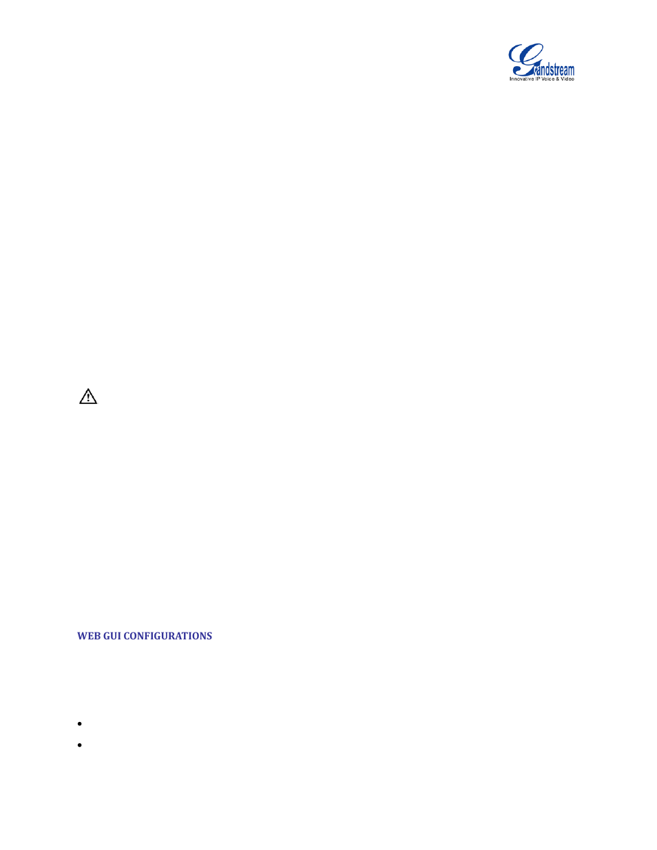Web gui configurations | Grandstream UCM6100 User Manual for 1.0.9.25 User Manual | Page 42 / 306