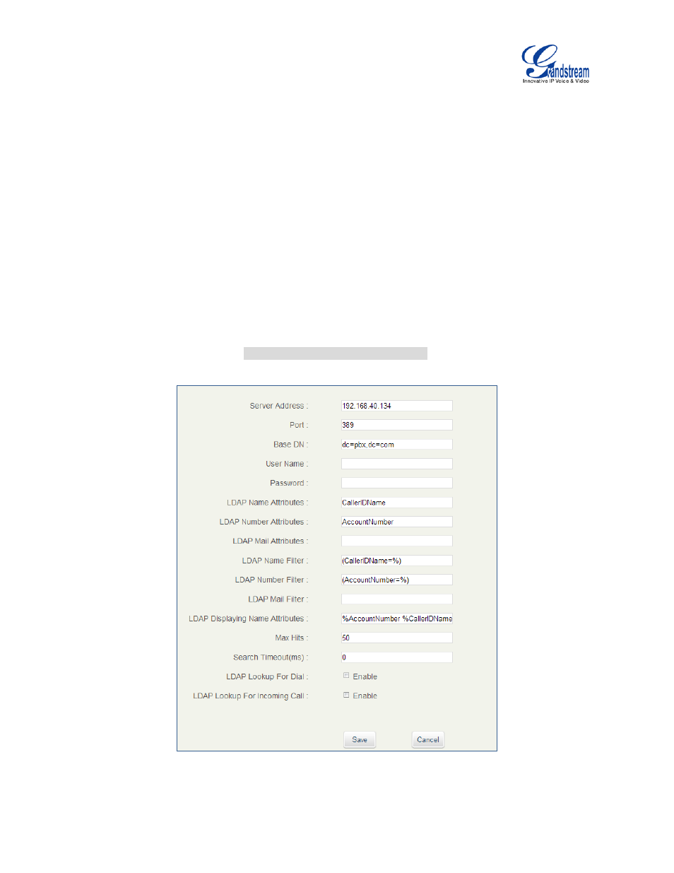 Figure 47: gxp2200 ldap phonebook configuration | Grandstream UCM6100 User Manual for 1.0.9.25 User Manual | Page 79 / 306