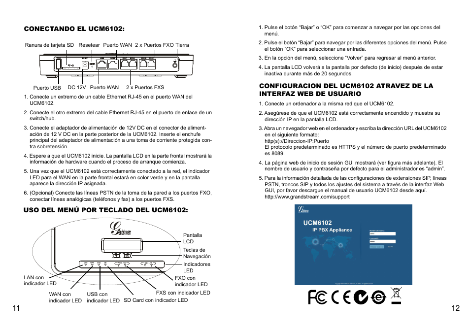 Grandstream UCM6102 Quick Installation Guide User Manual | Page 8 / 16