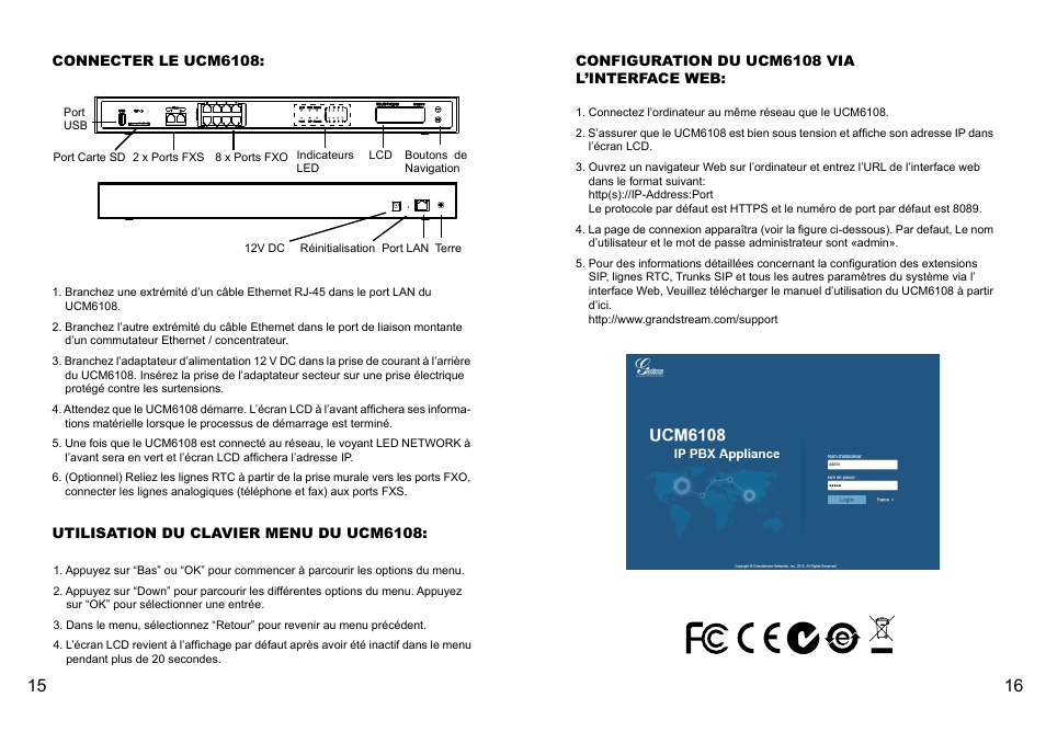 Grandstream UCM6108 Quick Installation Guide User Manual | Page 10 / 16