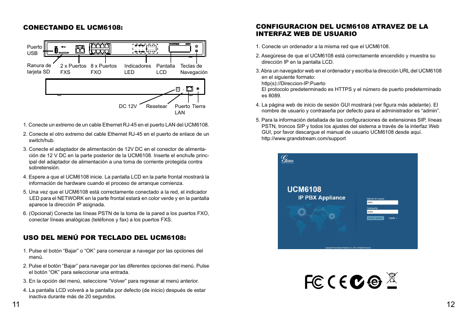 Grandstream UCM6108 Quick Installation Guide User Manual | Page 8 / 16