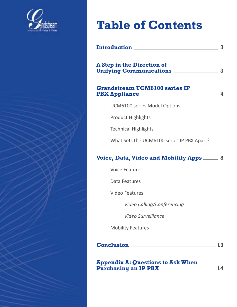 Grandstream UCM6100 series IP PBX Buyer's Guide User Manual | Page 2 / 15