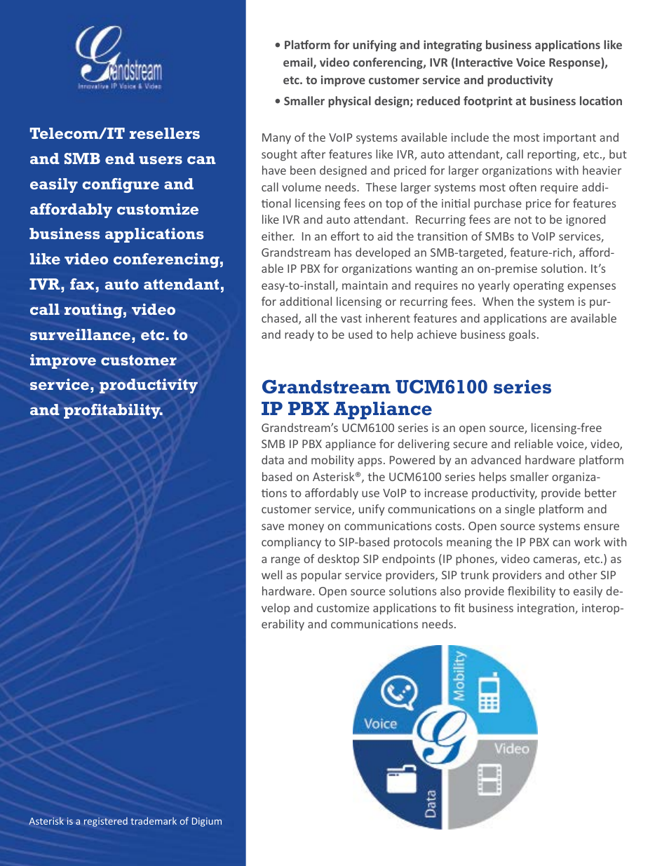 Grandstream ucm6100 series ip pbx appliance | Grandstream UCM6100 series IP PBX Buyer's Guide User Manual | Page 4 / 15