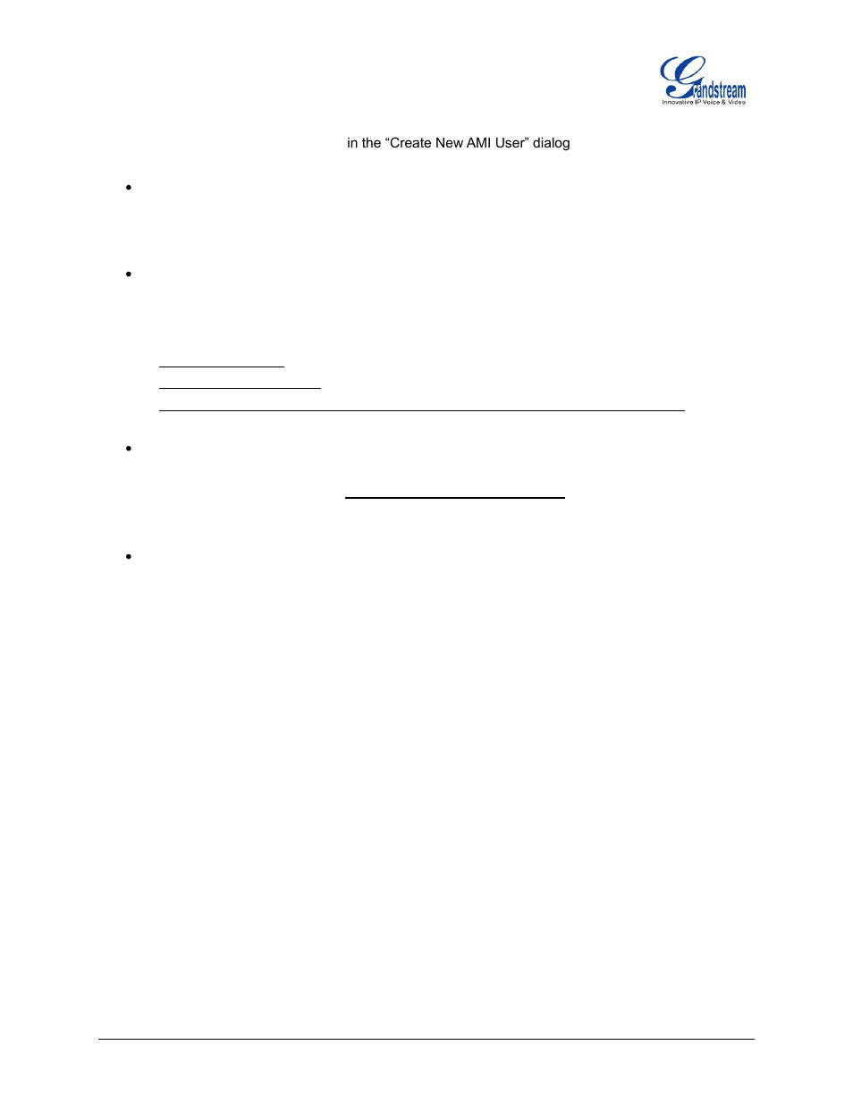 Grandstream UCM6100 Asterisk Manager Interface (AMI) Guide User Manual | Page 6 / 15