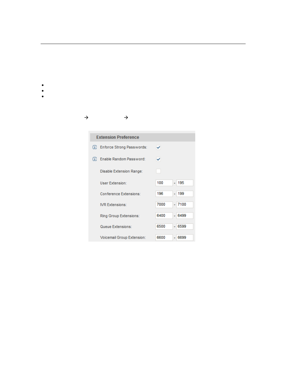 Create user extension, Configure extension range, Reate | Xtension, Figure 4: create user extension – extension range | Grandstream UCM6100 series Initial Setup Guide User Manual | Page 6 / 21