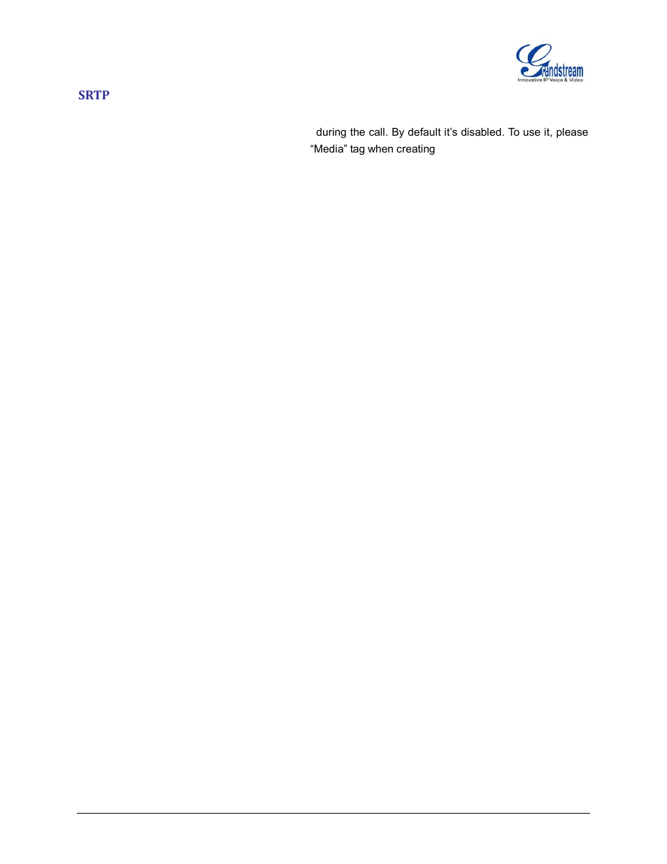 Srtp | Grandstream UCM6100 Security Manual User Manual | Page 11 / 24