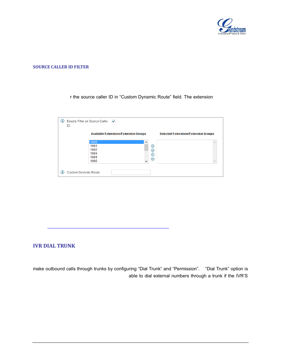 Source caller id filter, Ivr dial trunk, Figure 6: source caller id filter | Grandstream UCM6100 Security Manual User Manual | Page 13 / 24